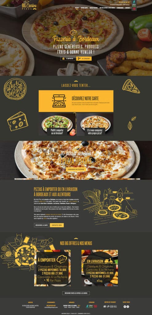 Site internet Big carlos Pizza