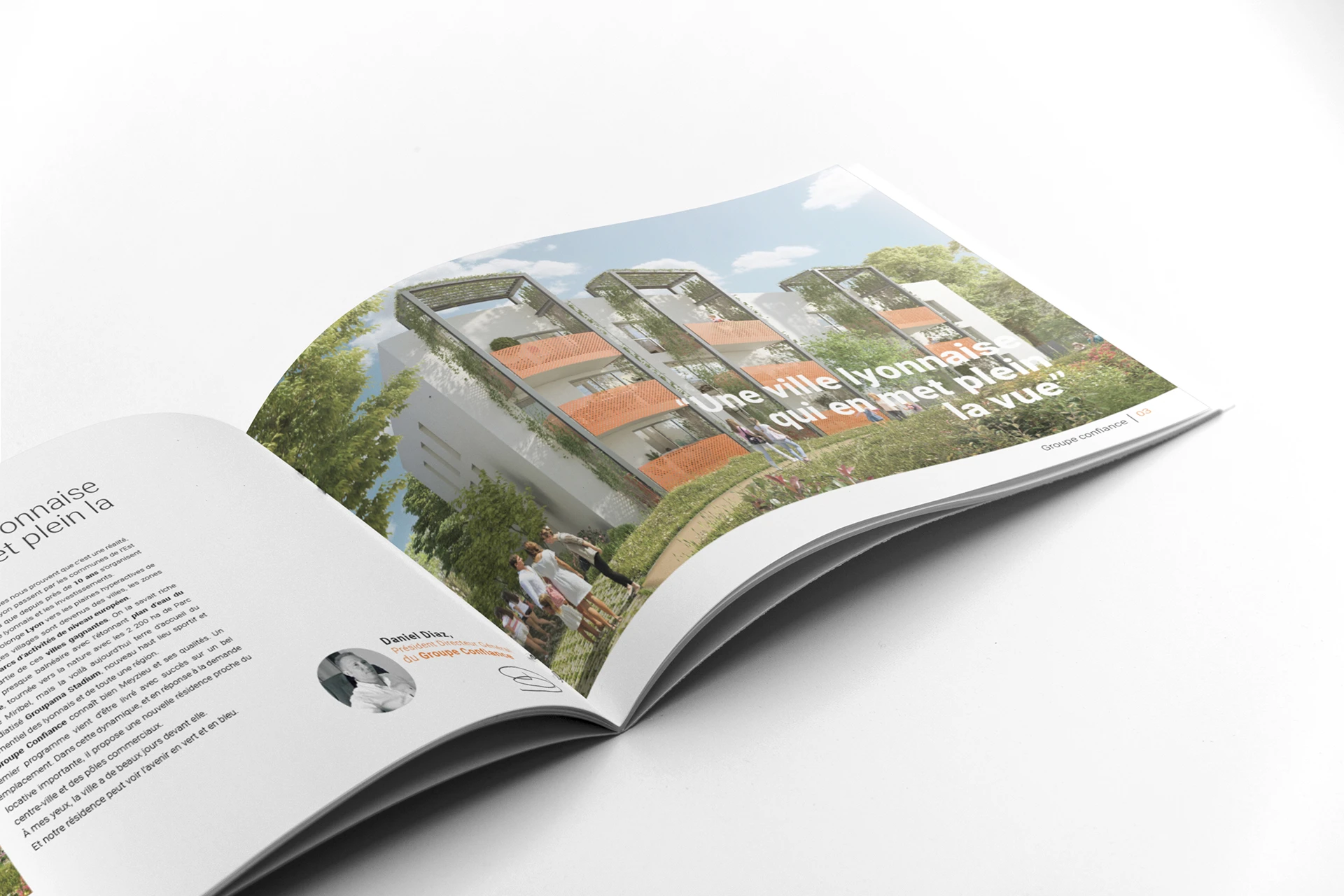 dépliant ouvert promotion immobiliere