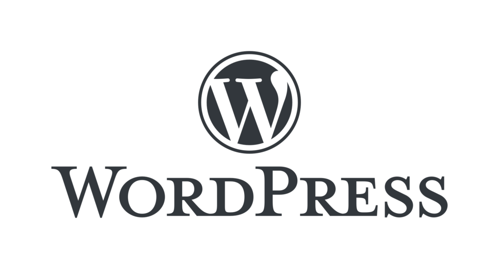 logo wordpress noir sur fond transparent