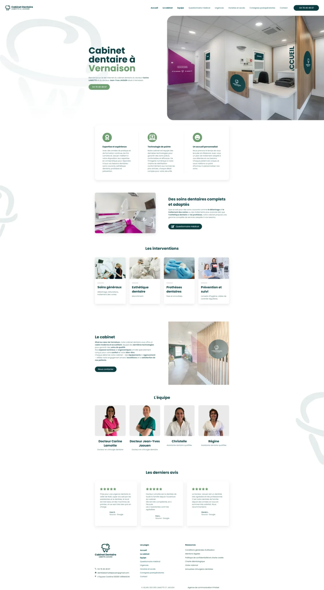 Cabinet dentaire Lamotte & Jaouen à Vernaison – Soins et Esthétique dentaire