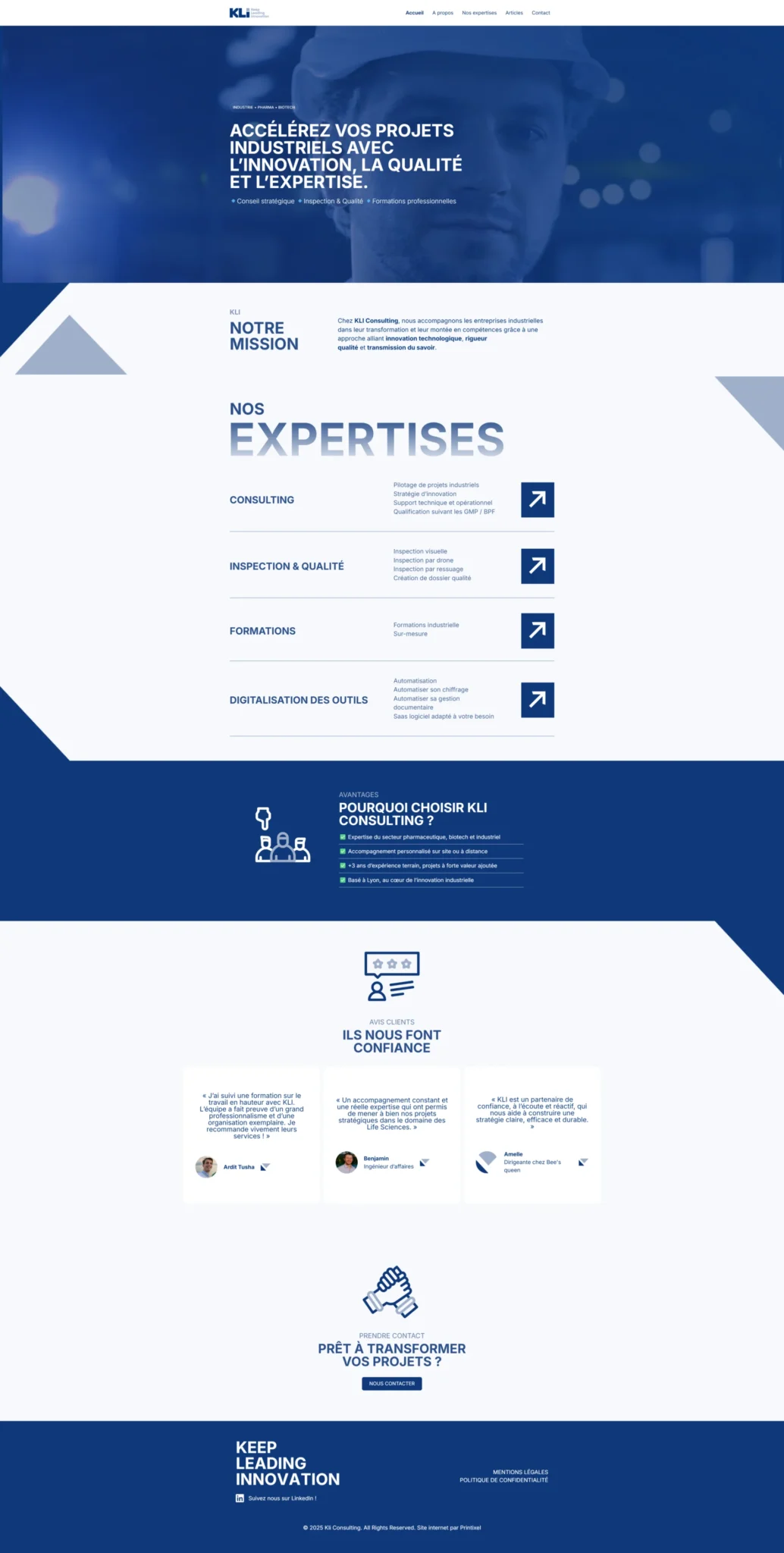 KLI Consulting – Innovation, Qualité & Expertise Industrielle