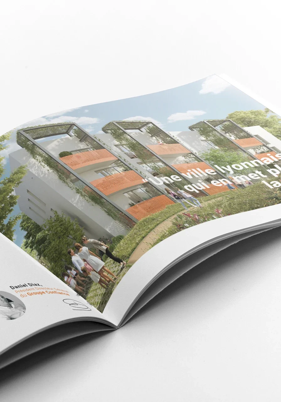 dépliant ouvert promotion immobiliere